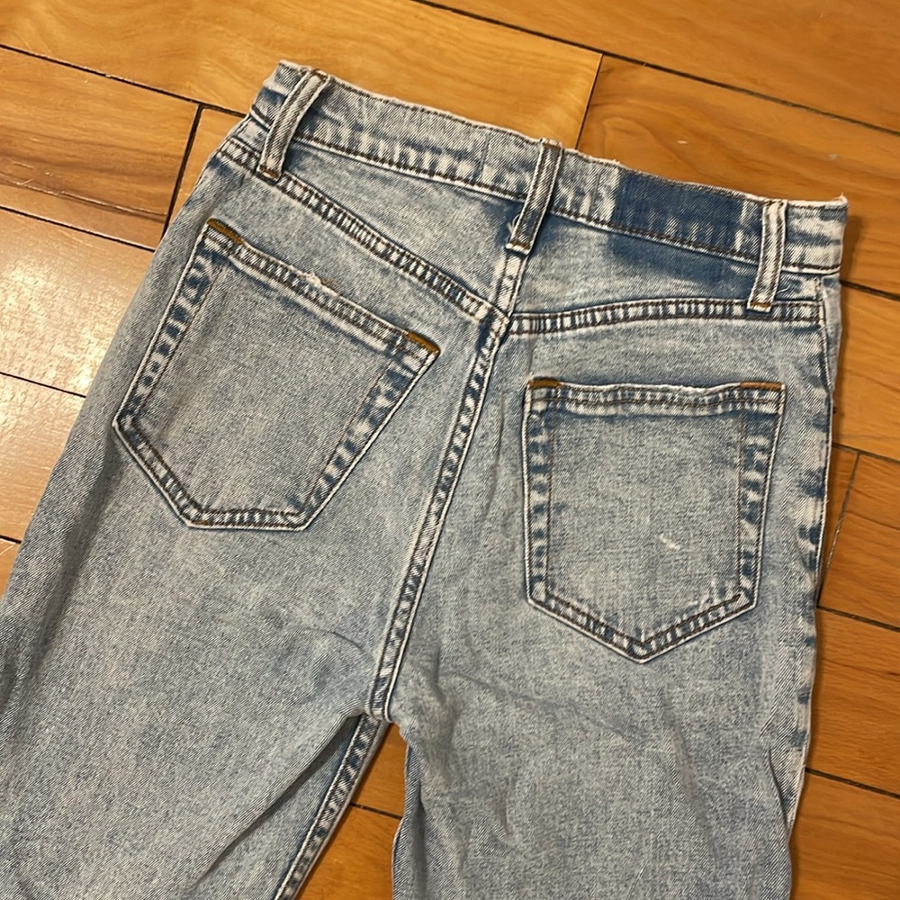 Abercrombie & fitch cropped ankle straight light wash jeans size 25/0 SHORT - Picture 4 of 8